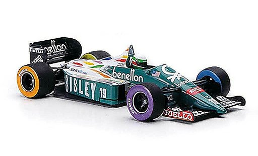 Benetton Bmw course 1/43 Minichamps 1986 B 186 No.19 Sisley T.Fabi GP USA Detroit 1986 coche miniatura