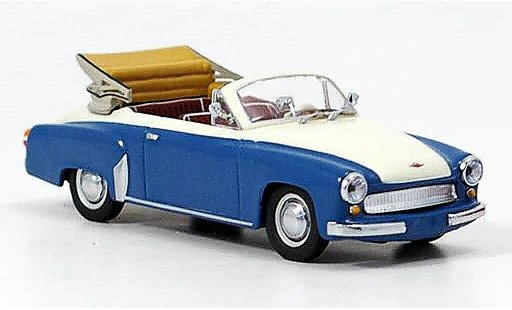 Wartburg 312 Cabrio 1/43 Minichamps A Descapotable azul blanco 1958 coche miniatura