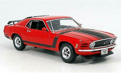 Ford Mustang Boss 1/18 Welly rojo coche miniatura