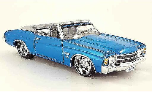 Chevrolet Chevelle tuning 1/18 Maisto 1971 cabrio prorodz azul SS454 coche miniatura