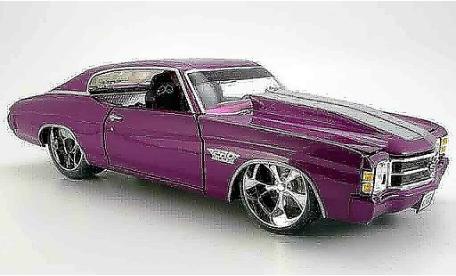 Chevrolet Chevelle tuning 1/18 Maisto 1971 prorodz lila SS454 coche miniatura