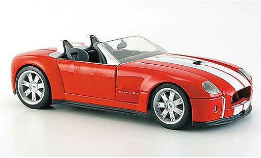 Shelby Cobra Concept 1/18 Hot Wheels rojo avec bandes blancos coche miniatura