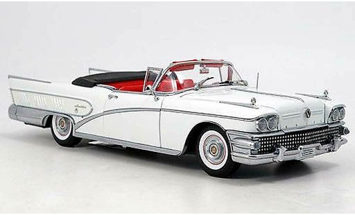 Buick Limited Convertible 1/18 Sun Star blanco 1958 coche miniatura