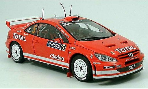 Peugeot 307 WRC 1/18 Sun Star no.5 total/neste finlande rallye 2004 coche miniatura