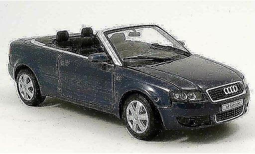 Audi A4 cabriolet 1/18 Welly azul 2002 coche miniatura