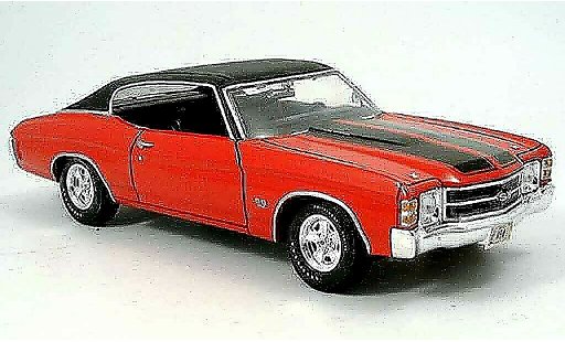 Chevrolet Chevelle SS 1/18 Maisto 1971 SS454 rojo negro coche miniatura