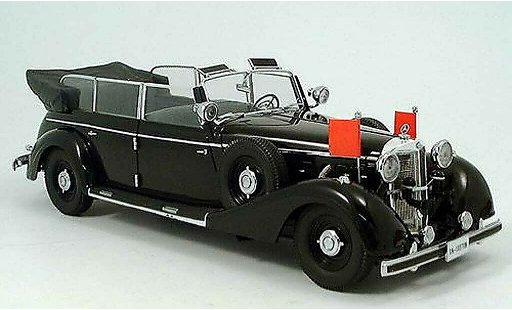 Mercedes 770 Cabriolet 1/18 Signature K Descapotable negro 1938 coche miniatura