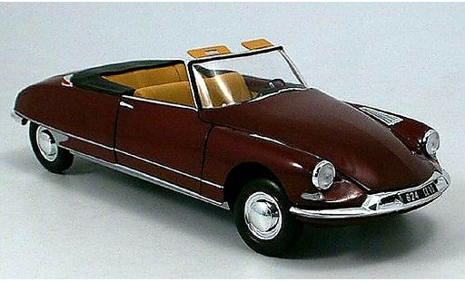 Citroen DS 19 1/43 Norev cabriolet negro-rojo coche miniatura