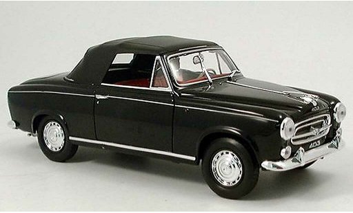Peugeot 403 Cabriolet 1/18 Welly Descapotable negro 1957 avec capote coche miniatura