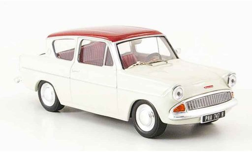 Ford Anglia Sportsman 1/43 IXO 105E rojo blanco coche miniatura