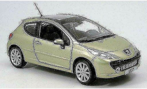 Peugeot 207 GT 1/18 Norev 3 portes or coche miniatura