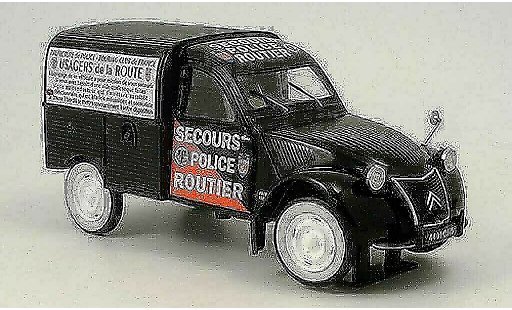 Citroen 2CV police 1/43 Norev Boite Secours routier (F) coche miniatura