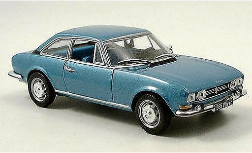 Peugeot 504 coupe 1/43 Norev azul 1969 coche miniatura