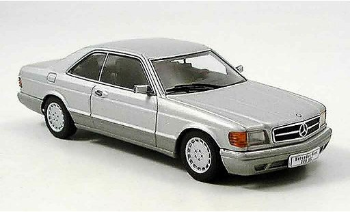 Mercedes 500 Coupe 1/43 Autoart (W126) gris metallisee coche miniatura