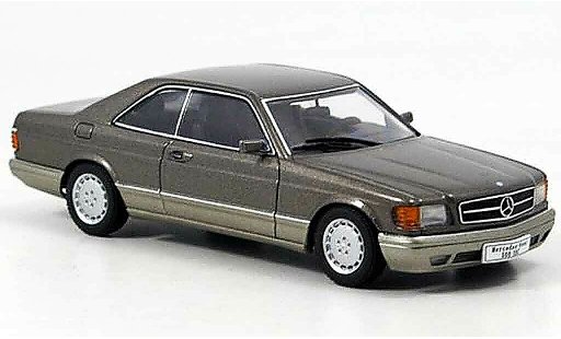 Mercedes 500 Coupe 1/43 Autoart (W126) gris coche miniatura