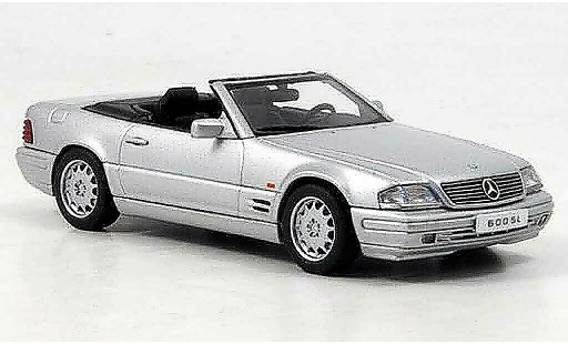 Mercedes 600 Base 1/43 Autoart (R129) Descapotable gris metallisee coche miniatura