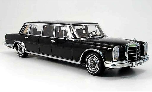 Mercedes 600 Pullman 1/18 Autoart lwb gardinen in heckscheibe etc. coche miniatura