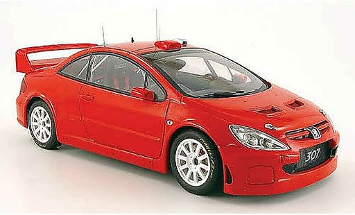 Peugeot 307 WRC 1/18 Autoart rojo plain body version 2005 coche miniatura