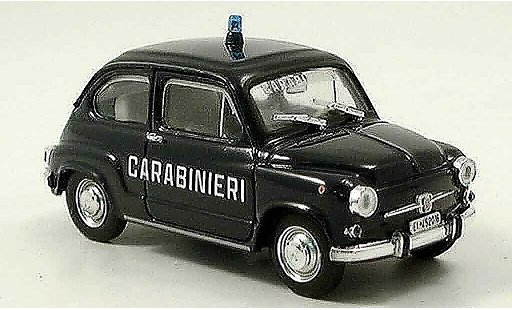 Fiat 600 D 1/43 Brumm Mulitpla Carabinieri police coche miniatura