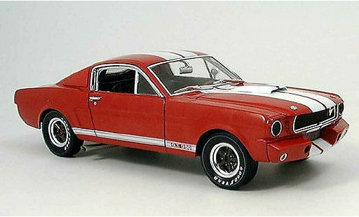 Shelby GT 350 1966 1/18 Shelby Collectibles racing rojo avec bandes blancos coche miniatura