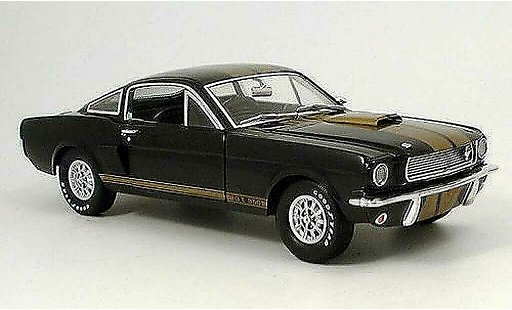 Shelby GT 350 1966 1/18 Shelby Collectibles h negro avec bandes or hertz coche miniatura
