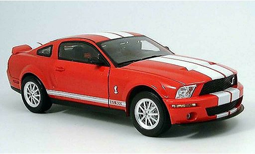 Shelby GT 500 2007 1/18 Shelby Collectibles rojo blanco coche miniatura