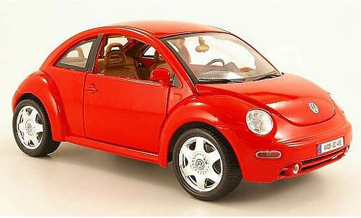 Volkswagen New Beetle Base 1/18 Burago rojo 1998 coche miniatura