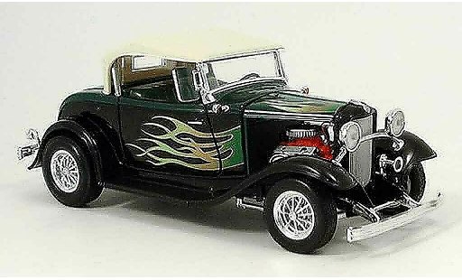 Ford Hot Rod 1932 1/18 Yat Ming roadster street rod verde/negro avec flammen coche miniatura