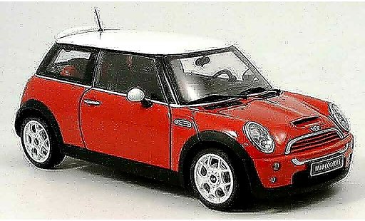 Mini Cooper S 1/18 Kyosho rojo blanco coche miniatura
