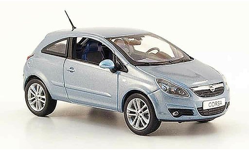 Opel Corsa Base 1/43 Norev gris metalliseeazul 3 turer 2006 coche miniatura