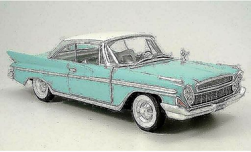 Desoto Adventurer Coupe 1/18 Yat Ming turquesa/blanco 1961 coche miniatura