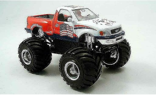 Ford F-150 Pickup 1/43 Yat Ming F 150 Monster Truck blanco rojo 1997 coche miniatura