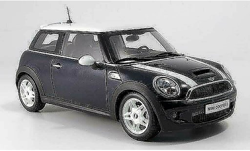 Mini Cooper S 1/18 Kyosho new negro avec blanco bandes coche miniatura