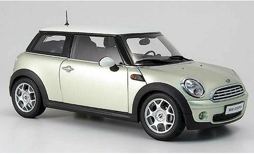 Mini Cooper S 1/18 Kyosho gris et toit blanc coche miniatura