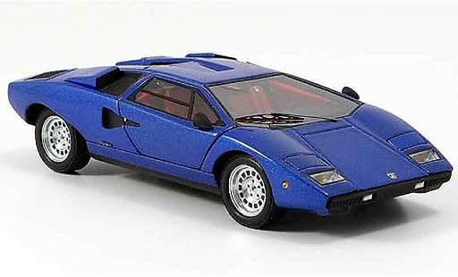 Lamborghini Countach LP 400 1/43 Kyosho azul coche miniatura