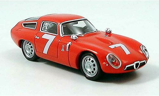 Alfa Romeo Giulia TZ1 1/43 Del Prado no.7 rojo coche miniatura