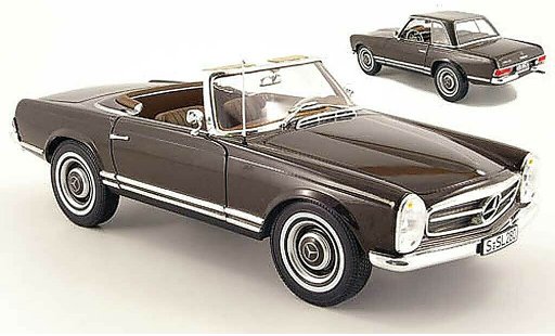 Mercedes 230 Base 1/18 Norev sl (w 113) marron coche miniatura