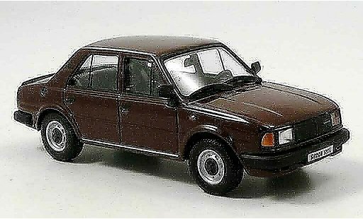 Skoda 120 Base 1/43 Abrex l marron 1986 coche miniatura