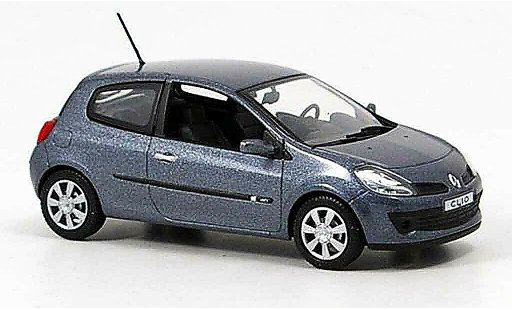 Renault Clio Base 1/43 Norev iii azulgris 3 turer coche miniatura