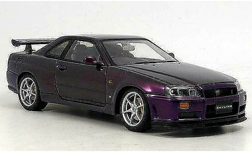 Nissan Skyline R34 1/18 Autoart gt-r v-spec ii purple coche miniatura