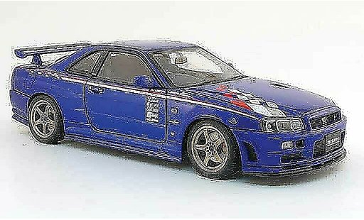 Nissan Skyline R34 1/18 Autoart gt-r nismo sports resetting azul coche miniatura