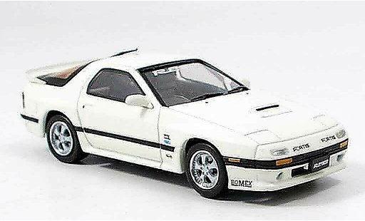 Mazda RX7 1985 1/43 Aoshima blanco coche miniatura