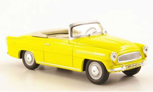 Skoda Felicia Roadster 1/43 Abrex amarillo coche miniatura