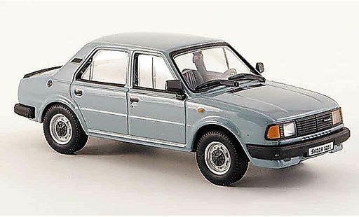Skoda 120 Base 1/43 Abrex l gris 1986 coche miniatura