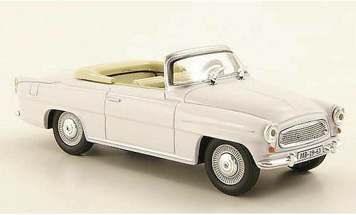 Skoda Felicia Roadster 1/43 Abrex blanco coche miniatura