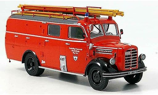Borgward B 2500 pompiers 1/43 Schuco F 8 pompier Heuchelheim coche miniatura