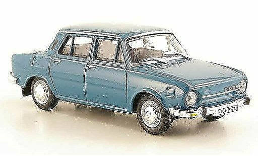 Skoda 110 Base 1/43 Abrex azulgris 1969 coche miniatura