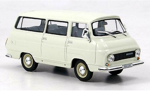 Skoda 1203 Mikrobus 1/43 Abrex blanco coche miniatura