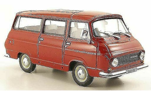 Skoda 1203 Kastenwagen 1/43 Abrex Lieferwagen rojo coche miniatura