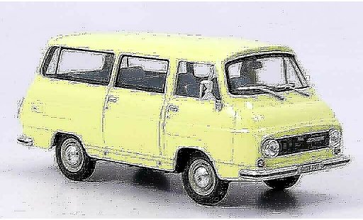 Skoda 1203 Kastenwagen 1/43 Abrex lieferwagen amarillo coche miniatura